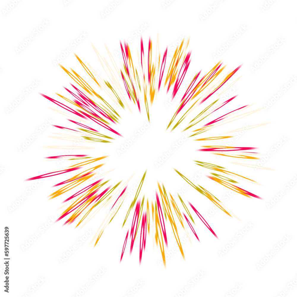 Fototapeta premium colorful firework bursting. Moving colorful lines