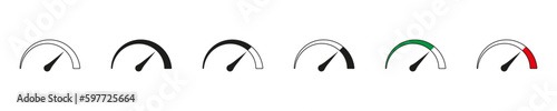 Speedometer speed car auto dashboard vector  Dashboard speedometer icons. Speed indicator icon. Vector. EPS 10