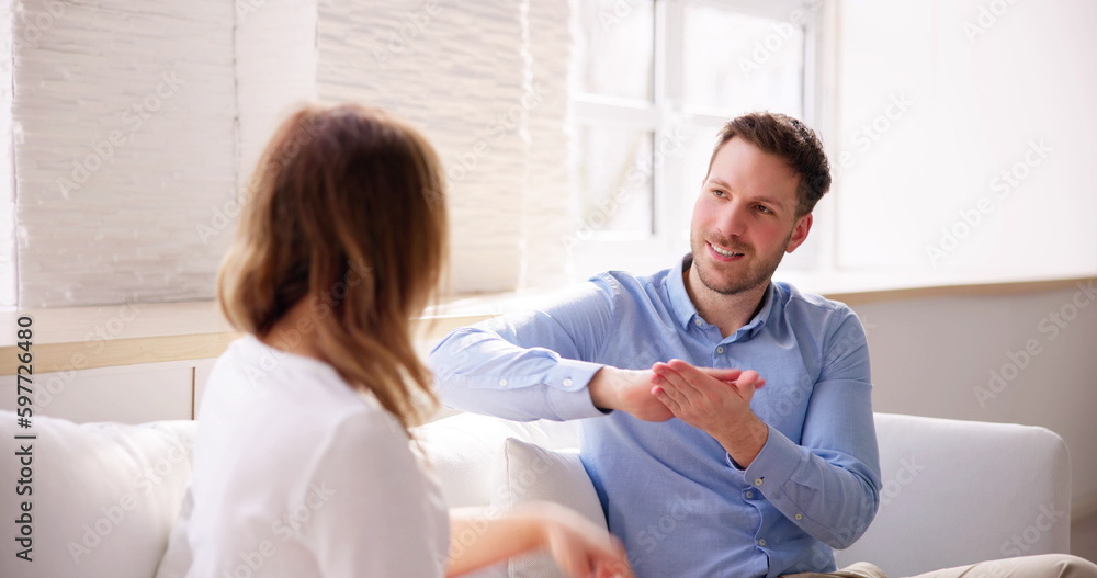 Obraz premium Learning Sign Language