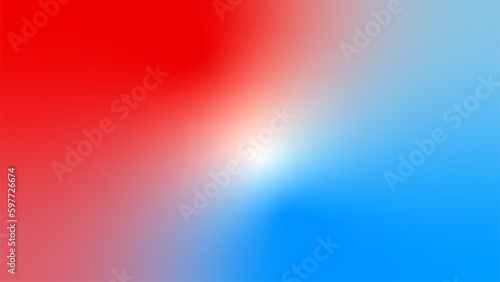 Abstract red white cyan blue flag color gradient background