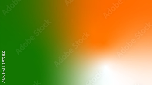 Indian tricolor orange saffron white green flag gradient background 