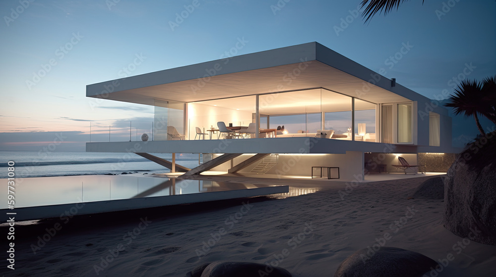 Fototapeta premium Modern Beach house