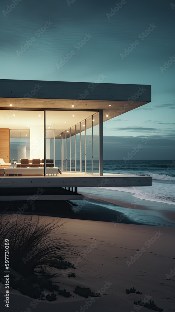Fototapeta premium Modern Beach house