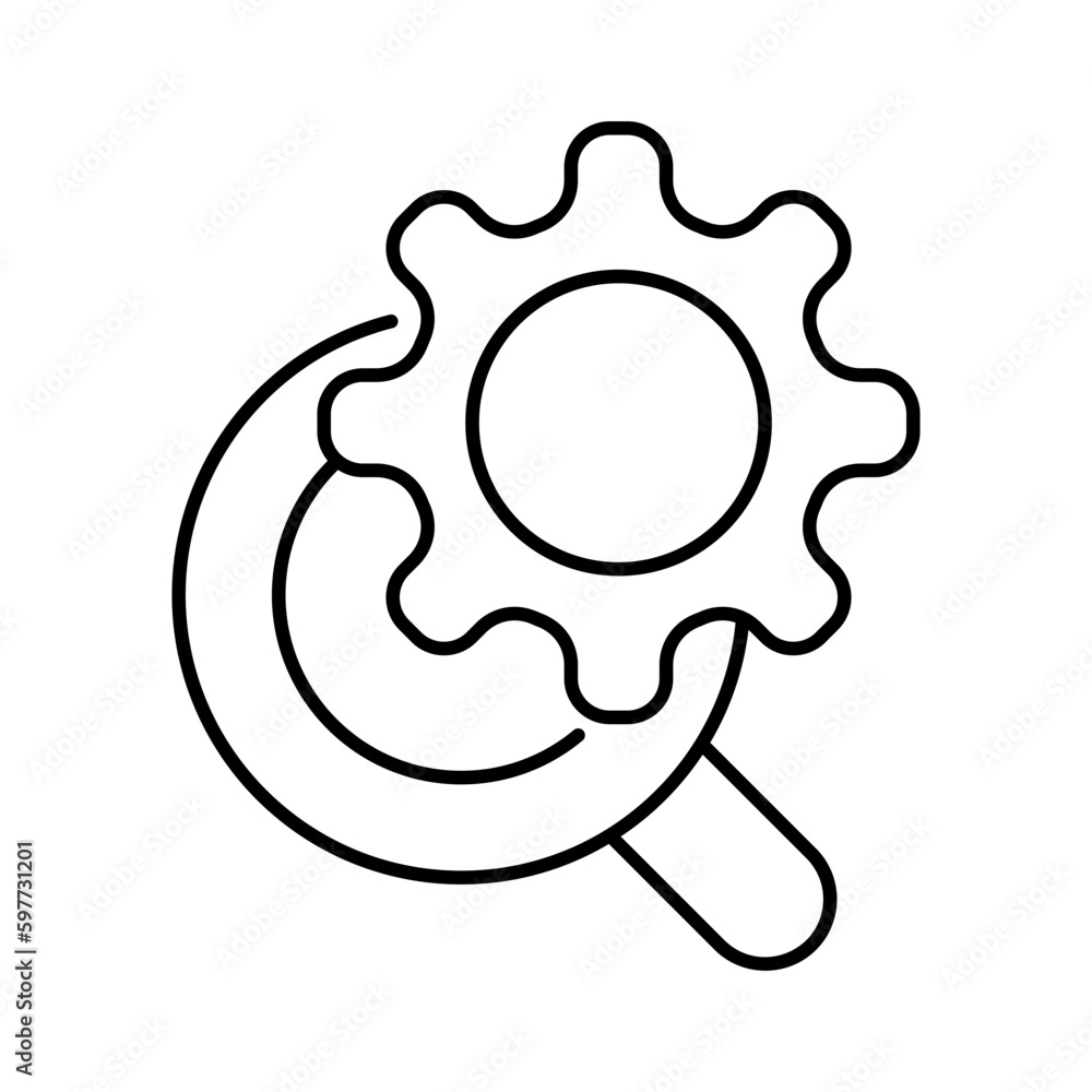 search engine setting outline icon vector illustration search engine setting outline icon vector illustration