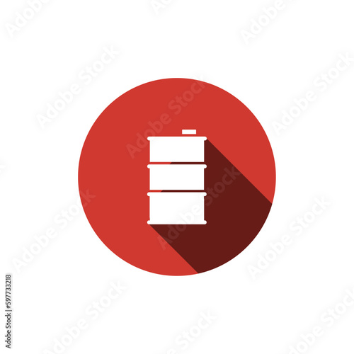 Flat icons , barrel isolated icon on white background, oil industry