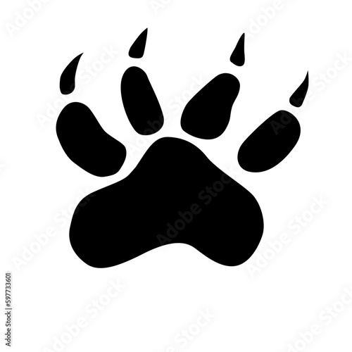 Animal footprints, bear, wolf, dog, cat. Vector illustration