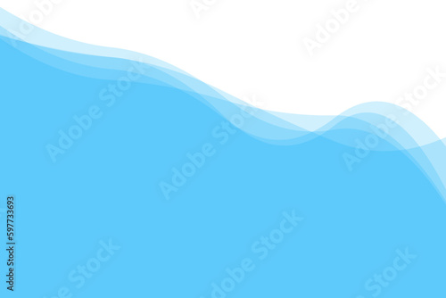 Water wave Blue river  sea  ocean layer. Vector background