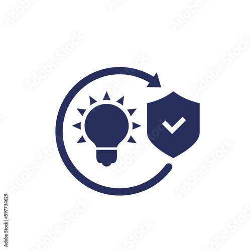patent protection, protect ideas icon