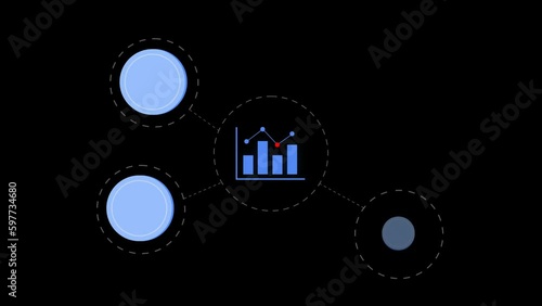 Infographics, with positions where you can put your data. Video that can be used for informative and creative presentation of information.