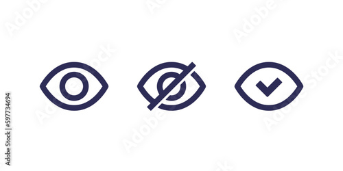 visible and hidden icons with an eye
