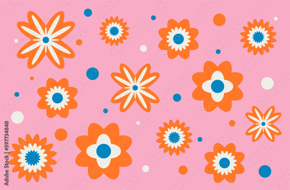 Flowers set. Y2k aesthetic, Retro Psychedelic, Groovy, hippie, 70s backgrounds Flowers set. Y2k aesthetic, Retro Psychedelic, Groovy, hippie, 70s backgrounds