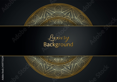 Luxury mandala background ornamental, arabesque style With Golden Arabesque Pattern Style. Decorative Mandala Ornament For Print