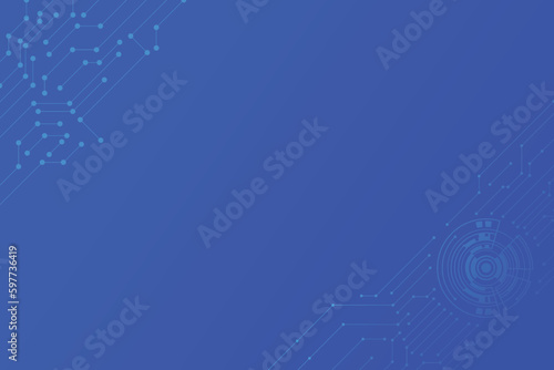 Minimal technology background style with line and dot connection. Particle redial with blank space for design.