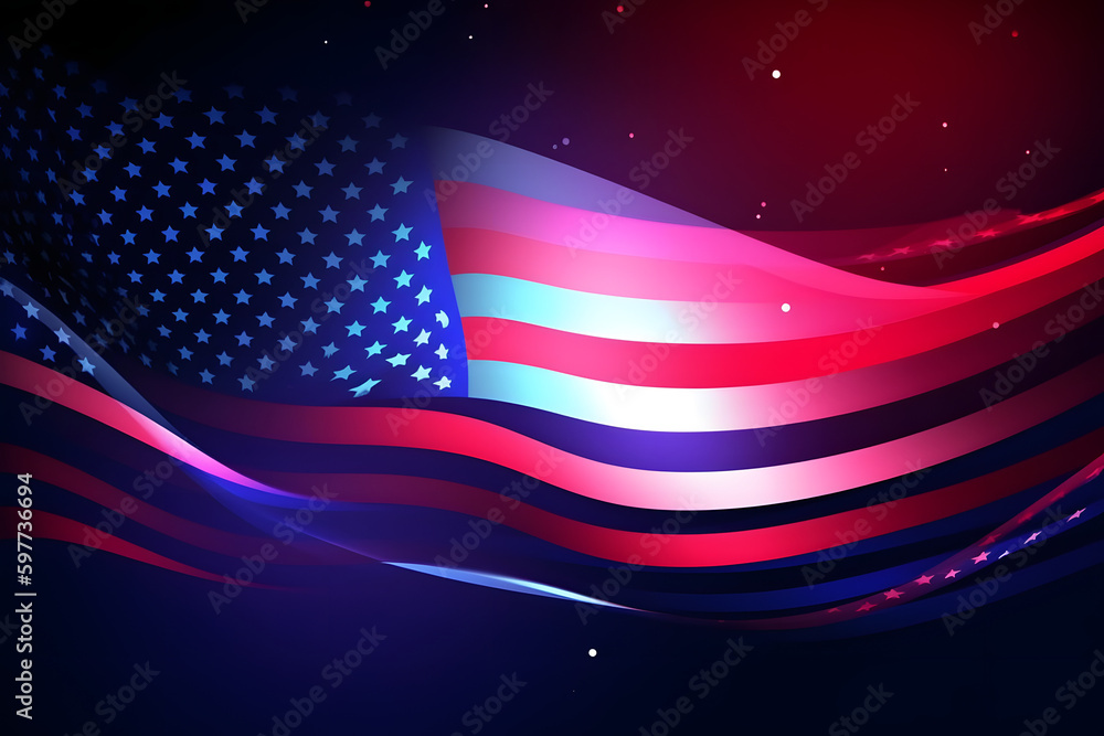 Modern US Background, 4th of July, made with an generative AI Modern US Background, 4th of July, made with an generative AI