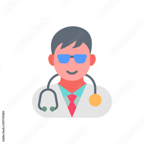 Doctor icon in vector. Illustration