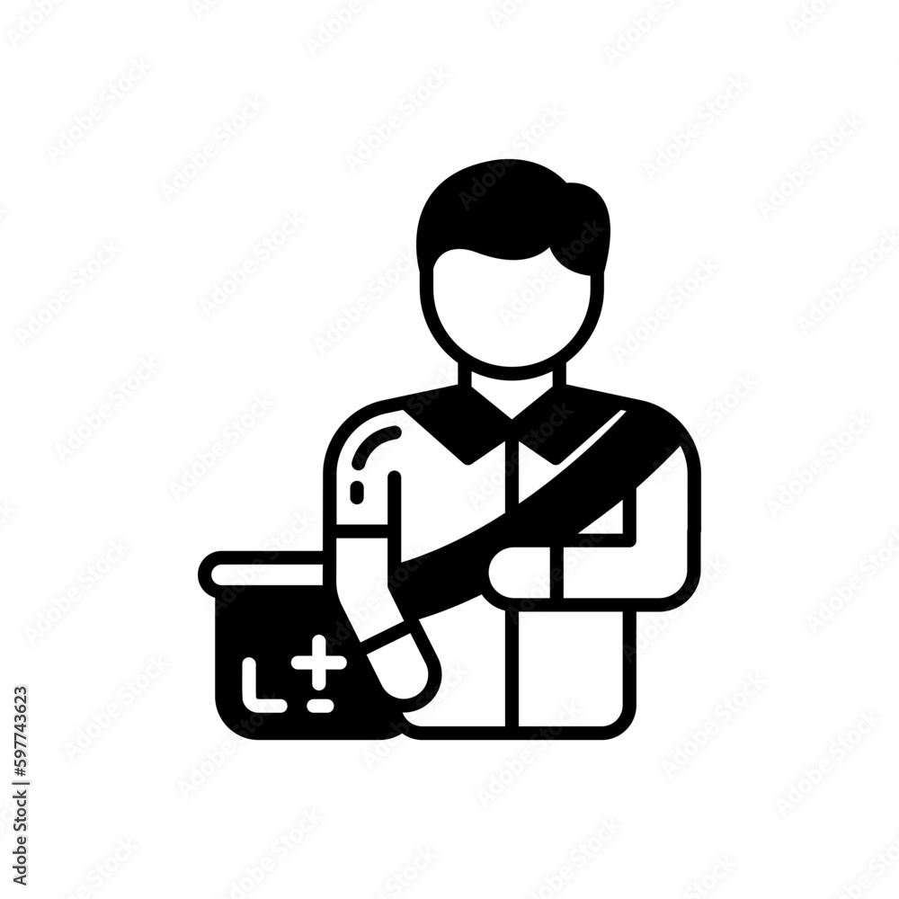 Paramedics icon in vector. Illustration Paramedics icon in vector. Illustration