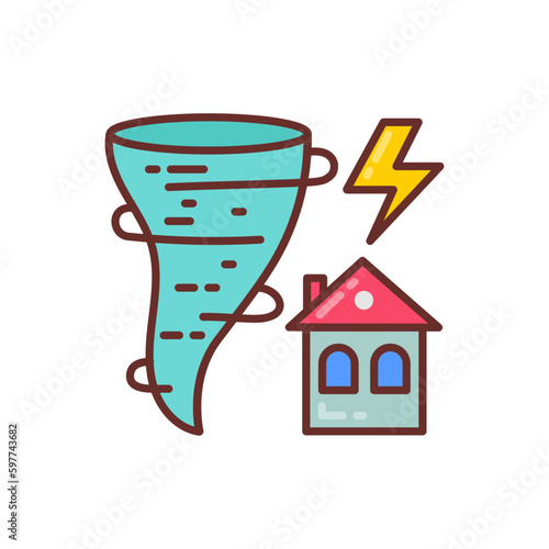 Tornado icon in vector. Illustration
