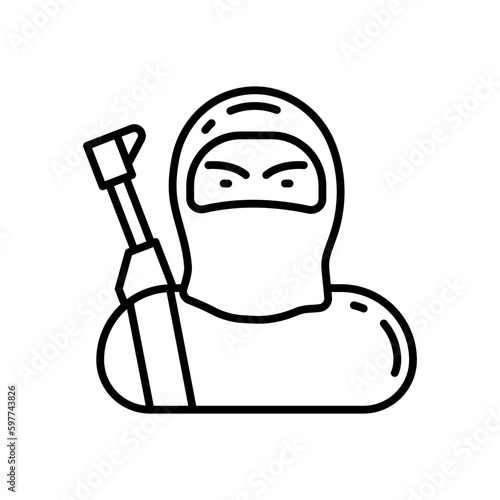 Terrorist Attack icon in vector. Illustration