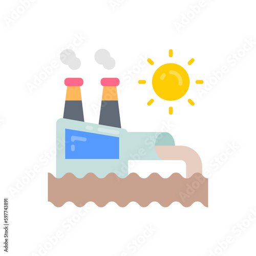 Water Contamination icon in vector. Illustration