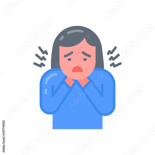 Choking icon in vector. Illustration