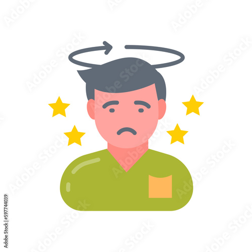 Seizures icon in vector. Illustration