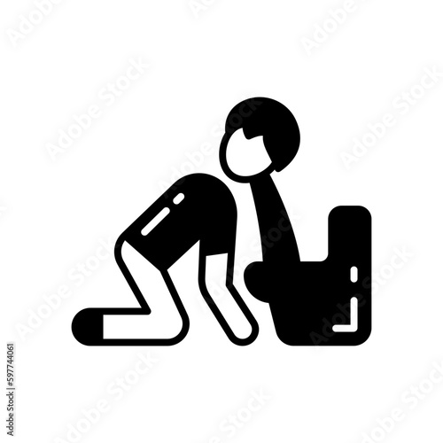 Poisoning icon in vector. Illustration