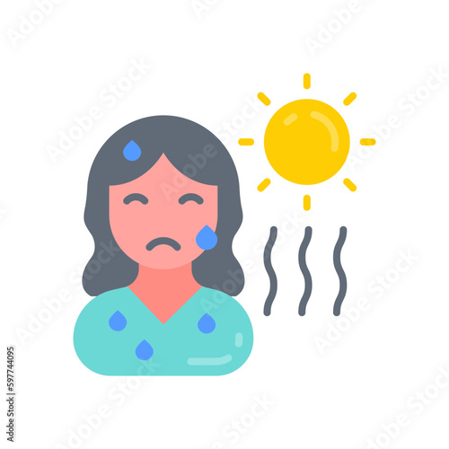 Heat Stroke icon in vector. Illustration