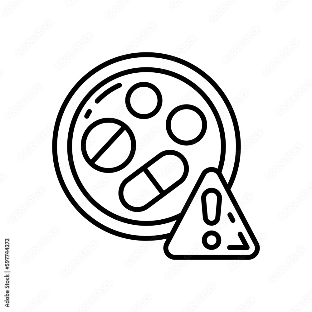 Overdose icon in vector. Illustration Overdose icon in vector. Illustration