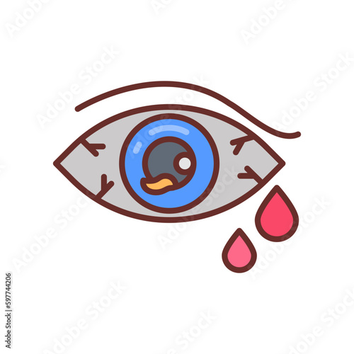 Eye Injury icon in vector. Illustration