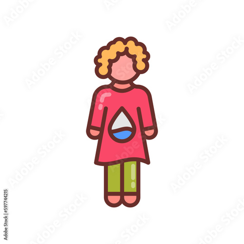 Dehydration icon in vector. Illustration