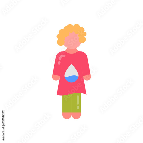 Dehydration icon in vector. Illustration
