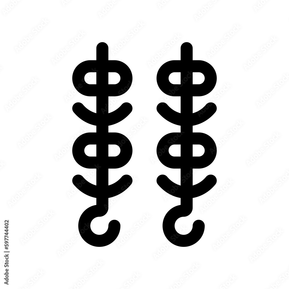 Obraz premium Editable bbq, shish kebab, satay vector icon. Part of a big icon set family. Perfect for web and app interfaces, presentations, infographics, etc