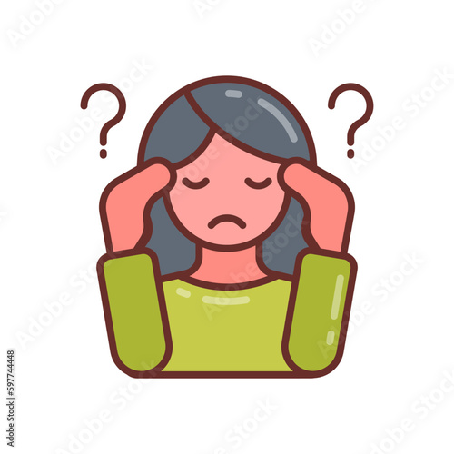 Confusion icon in vector. Illustration
