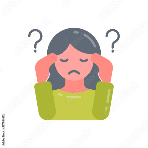 Confusion icon in vector. Illustration