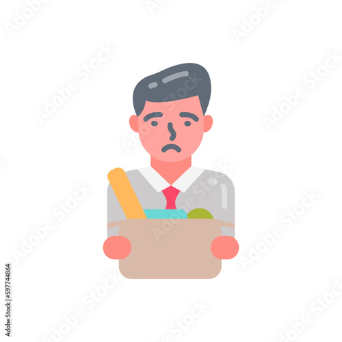 Job Loss icon in vector. Illustration
