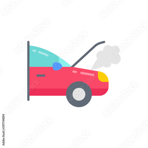 Smoke Damage icon in vector. Illustration