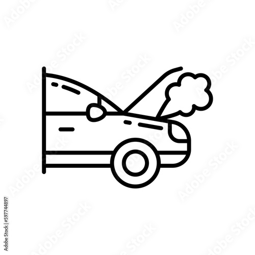 Smoke Damage icon in vector. Illustration