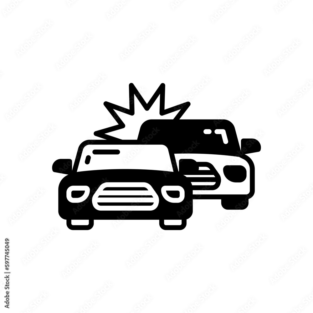 Road Accident icon in vector. Illustration
