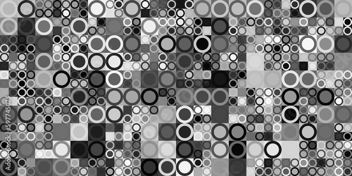 Technology banner design with white and grey circles, dot raster . Abstract geometric vector background with dot circle pattern for wide banner vector file