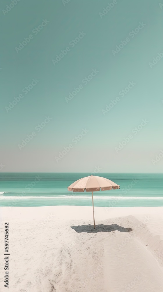 Fototapeta premium [PORTRAIT] Simplicity by the Sea: A Minimalist Photography Piece of Beach Vibes