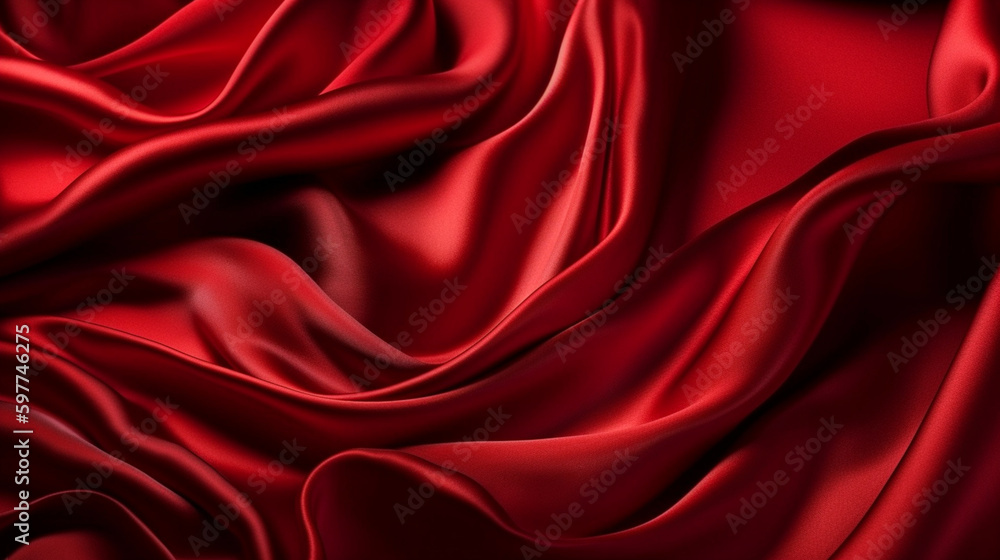 Abstract, texture, background, pattern. Texture of Luxury Bright Red Silk Waves Background. Generative Ai Abstract, texture, background, pattern. Texture of Luxury Bright Red Silk Waves Background. Generative Ai