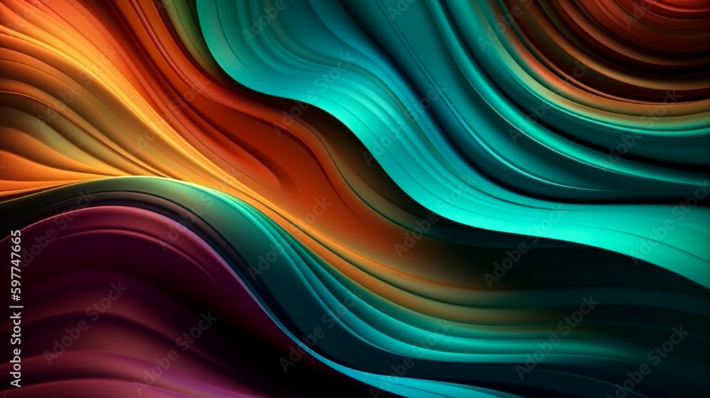 Abstract, texture, background, pattern. Texture of luxury shiny colorful metallic gradients silk waves background. Generative Ai Abstract, texture, background, pattern. Texture of luxury shiny colorful metallic gradients silk waves background. Generative Ai