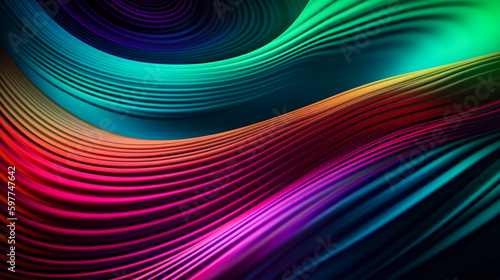 Abstract  texture  background  pattern. Texture of luxury shiny colorful metallic gradients silk waves background. Generative Ai