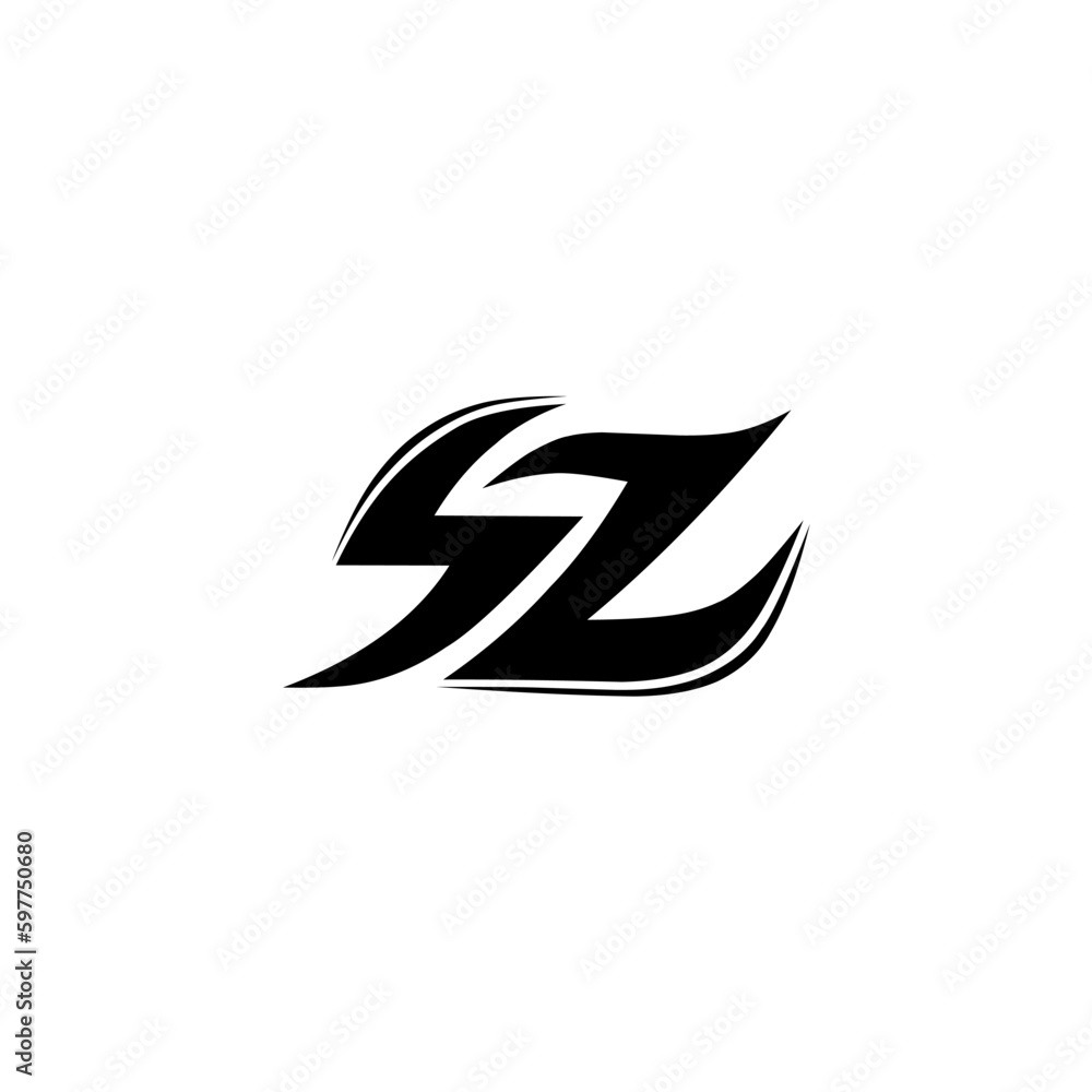 Obraz premium SZ initial letter logo illustration design vector