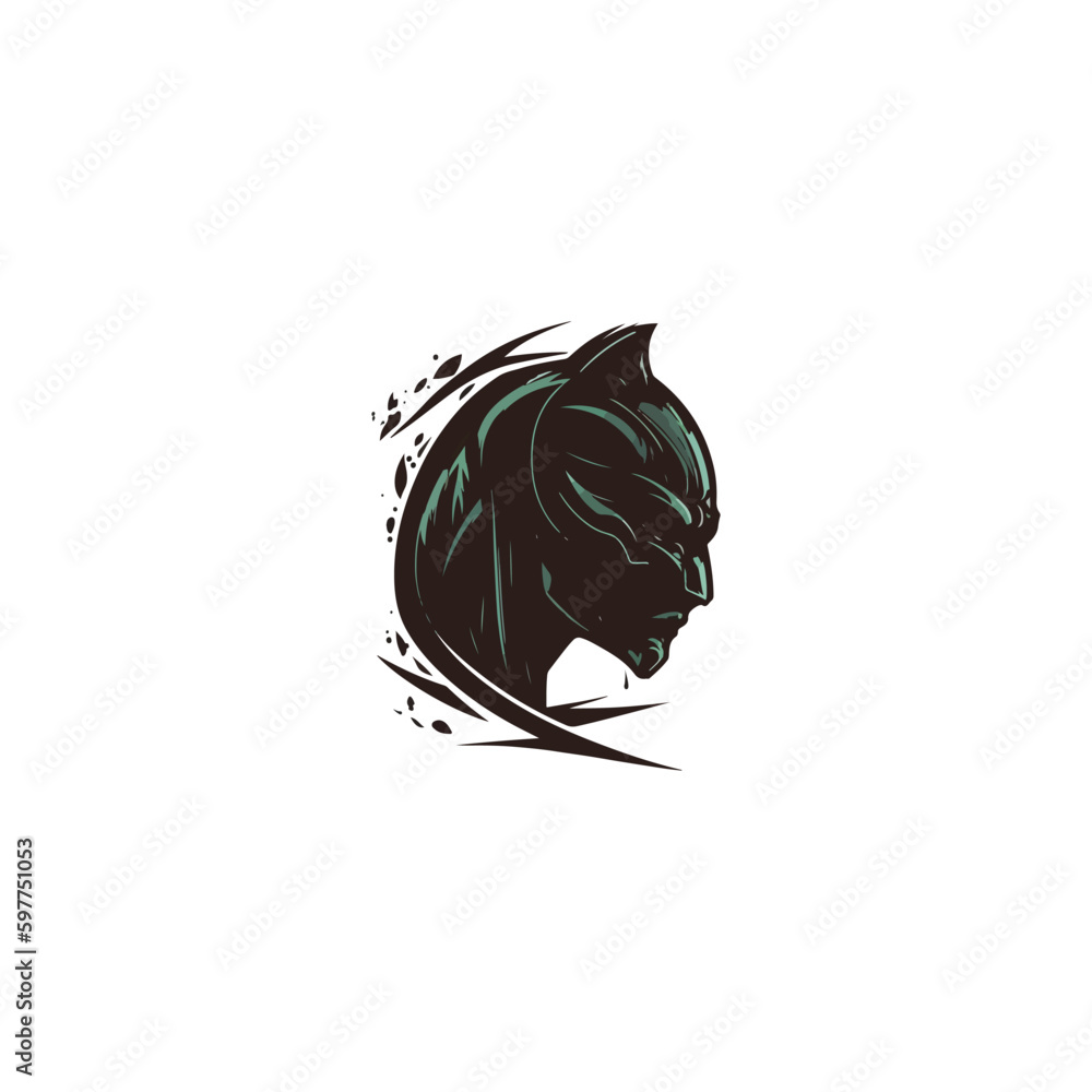 black Panther Head black vector isolated on white background black Panther Head black vector isolated on white background
