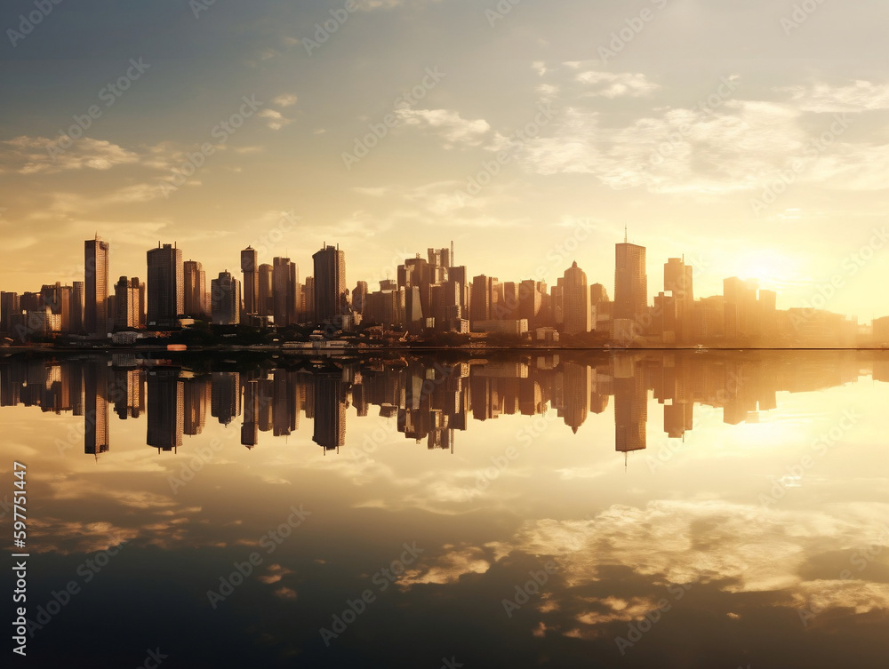 A breathtaking sunset illuminates a city skyline as it reflects on the calm waters of a river or sea, creating a serene and magical scene.
A breathtaking sunset illuminates a city skyline as it reflects on the calm waters of a river or sea, creating a serene and magical scene.