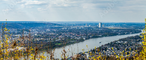 BONN, GERMANY - September 25 2022: Shipping and Freight specialized  in transportation of oil and petrochemical products by Rhine River Barges across Cologne - Mainz.