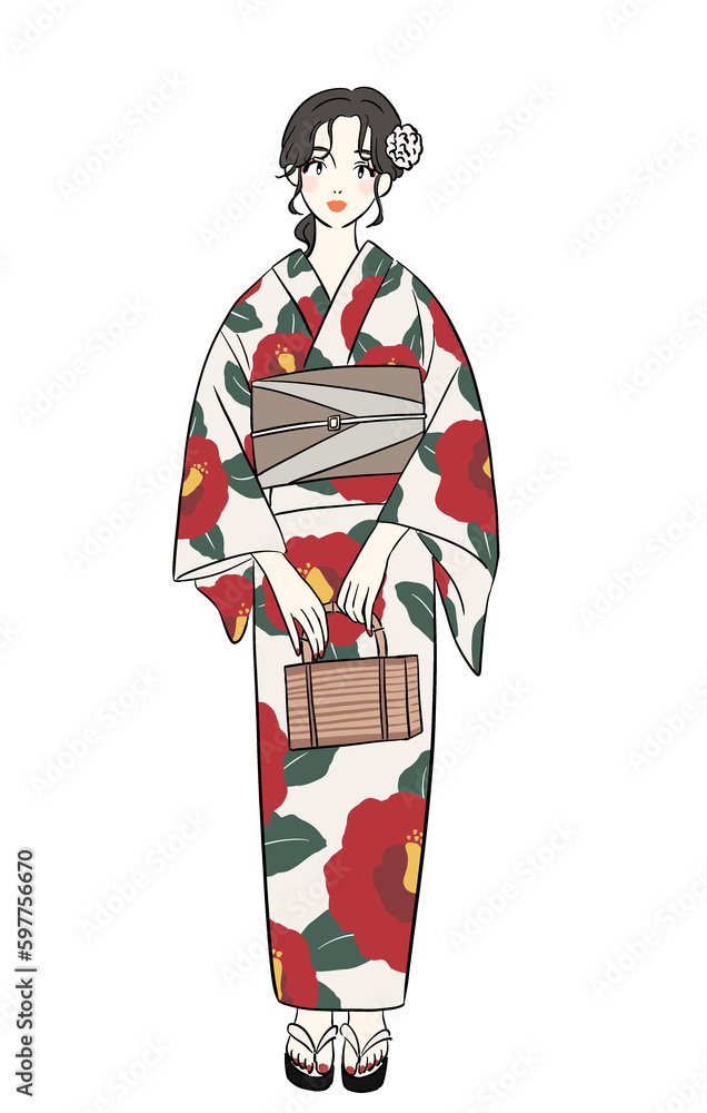 Fototapeta premium 浴衣姿の女性