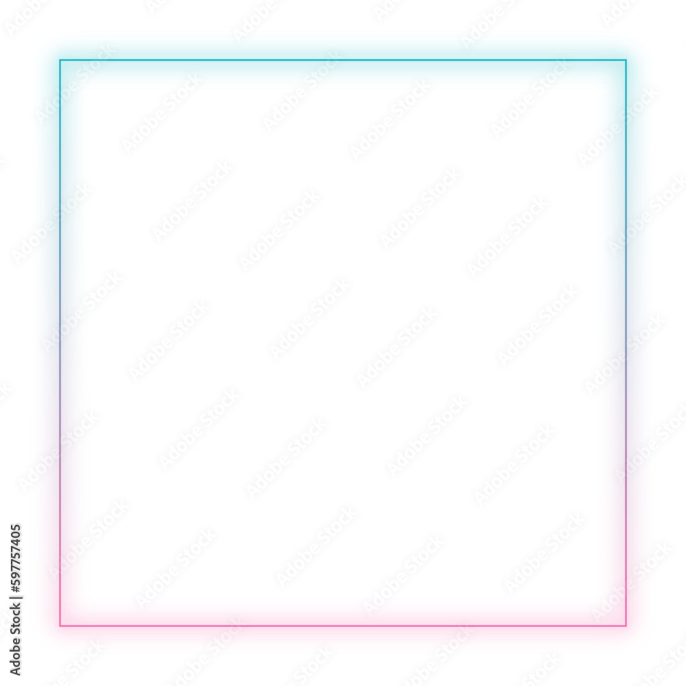 Rectangle neon frame colour at transparent background. Glowing neon frame in retro 80s - 90s style. Colored neon sign with empty space. Editable Vector file Rectangle neon frame colour at transparent background. Glowing neon frame in retro 80s - 90s style. Colored neon sign with empty space. Editable Vector file