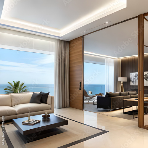 Wallpaper Mural modern living room Torontodigital.ca